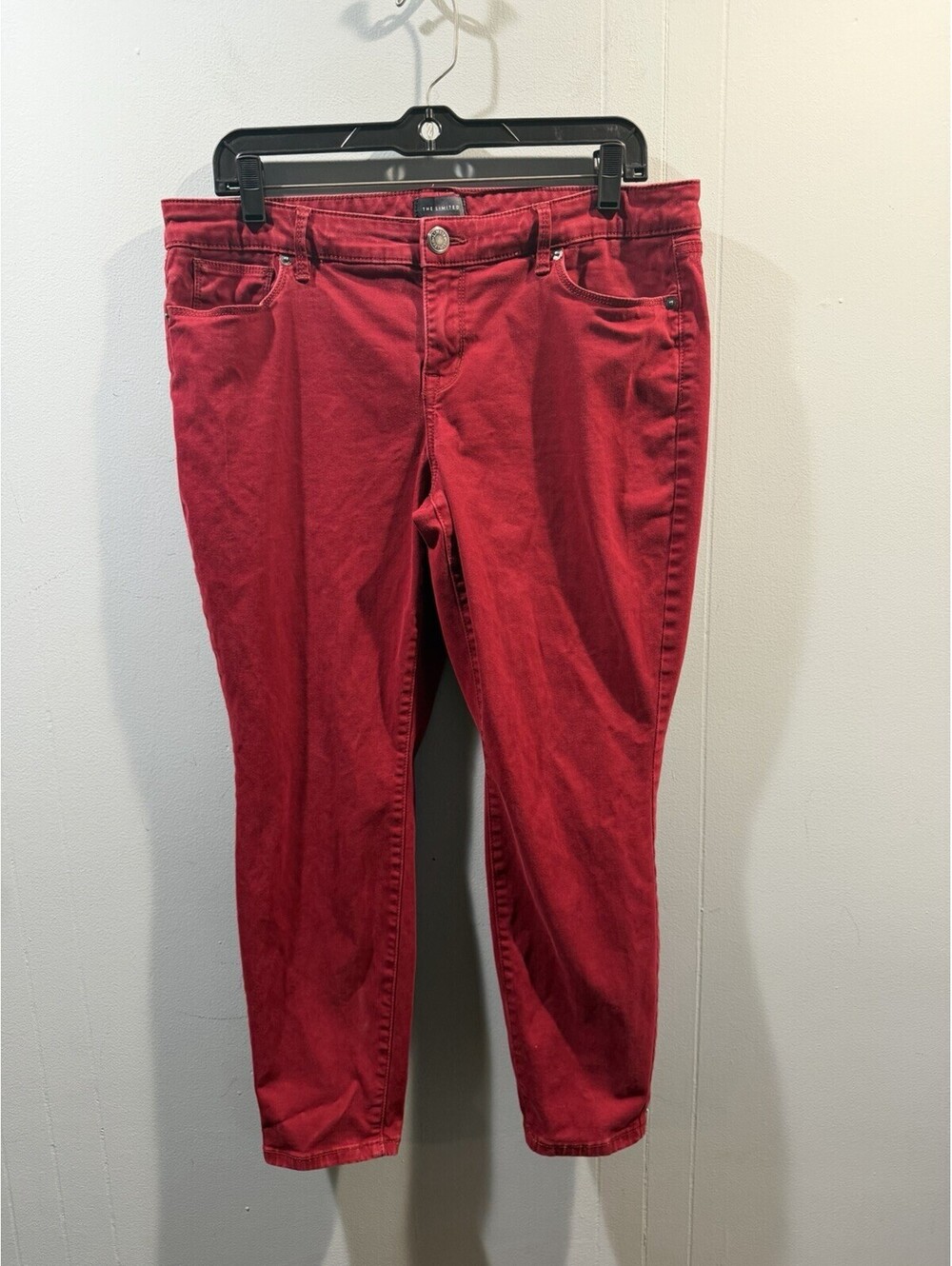 Womens The Limited Burgundy Jeans Size 14 Short